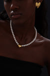 Heart Pendant Pearl Necklace - Necklace - ONNNIII