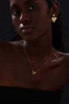 Textured Heart Drop Earrings - Earrings - ONNNIII