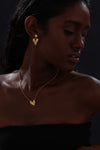 Textured Heart Pendant Necklace - Necklace - ONNNIII