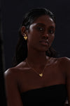 Textured Heart Drop Earrings - Earrings - ONNNIII