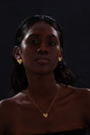 Textured Heart Drop Earrings - Earrings - ONNNIII