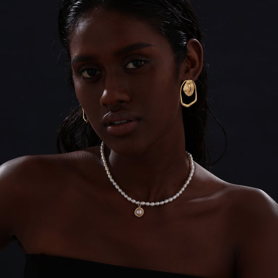 Wave Textured Stud Earrings - Earrings - ONNNIII