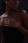 Textured Cuff Bangle - Silver - Bracelet - ONNNIII