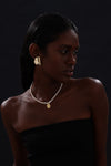 Handcrafted Rose Pendant Pearl Necklace - Double Sided - Necklace - ONNNIII