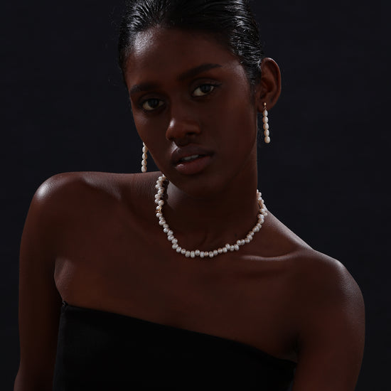 Freshwater Pearl Drop Earrings - Earrings - ONNNIII
