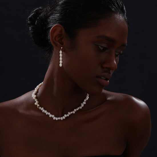 Freshwater Pearl Drop Earrings - Earrings - ONNNIII