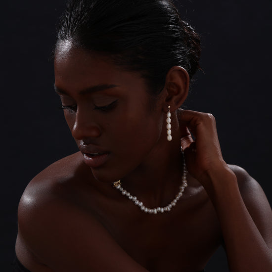 Freshwater Pearl Drop Earrings - Earrings - ONNNIII