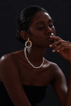 Keshi Pearl Drop Stud Earrings - 22K Gold Vermeil - Earrings - ONNNIII