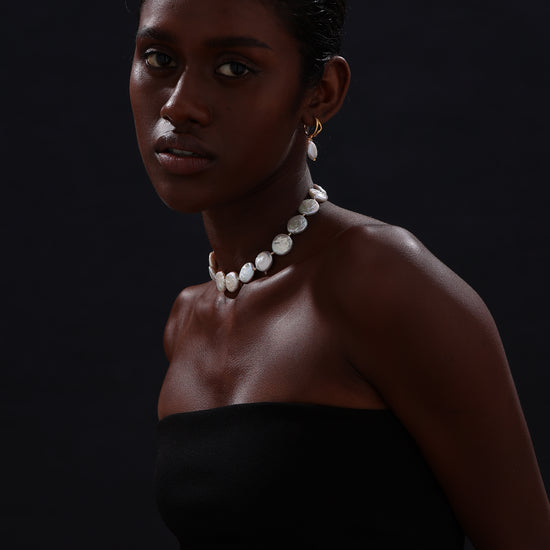 Keshi Pearl Drop Earrings - 22K Gold Vermeil - Earrings - ONNNIII