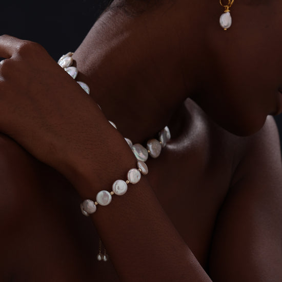 Keshi Pearl Drop Earrings - 22K Gold Vermeil - Earrings - ONNNIII