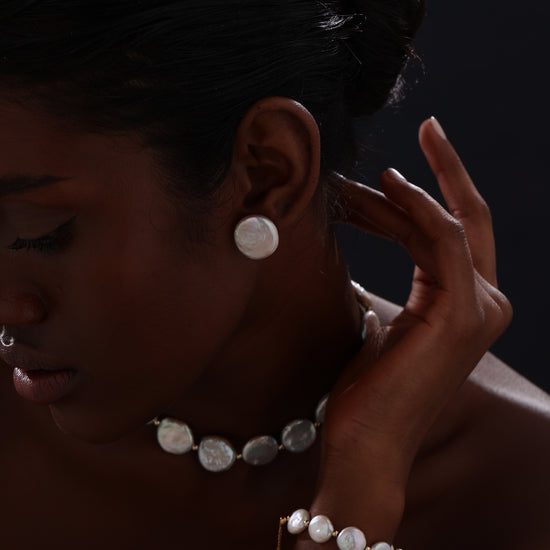 Baroque Pearl Stud Earrings - Earrings - ONNNIII