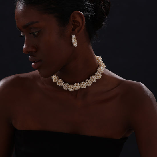 Flower Garden Freshwater Pearl Choker - Necklace - ONNNIII