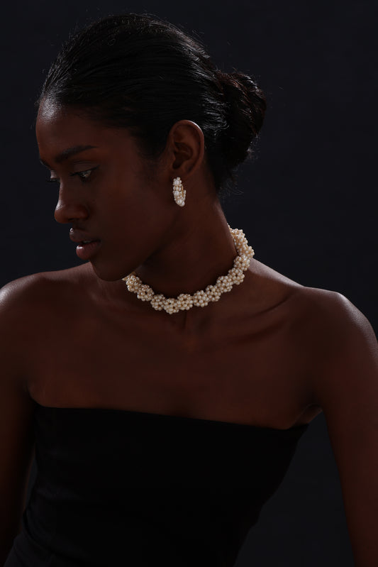 Flower Garden Freshwater Pearl Choker - Necklace - ONNNIII