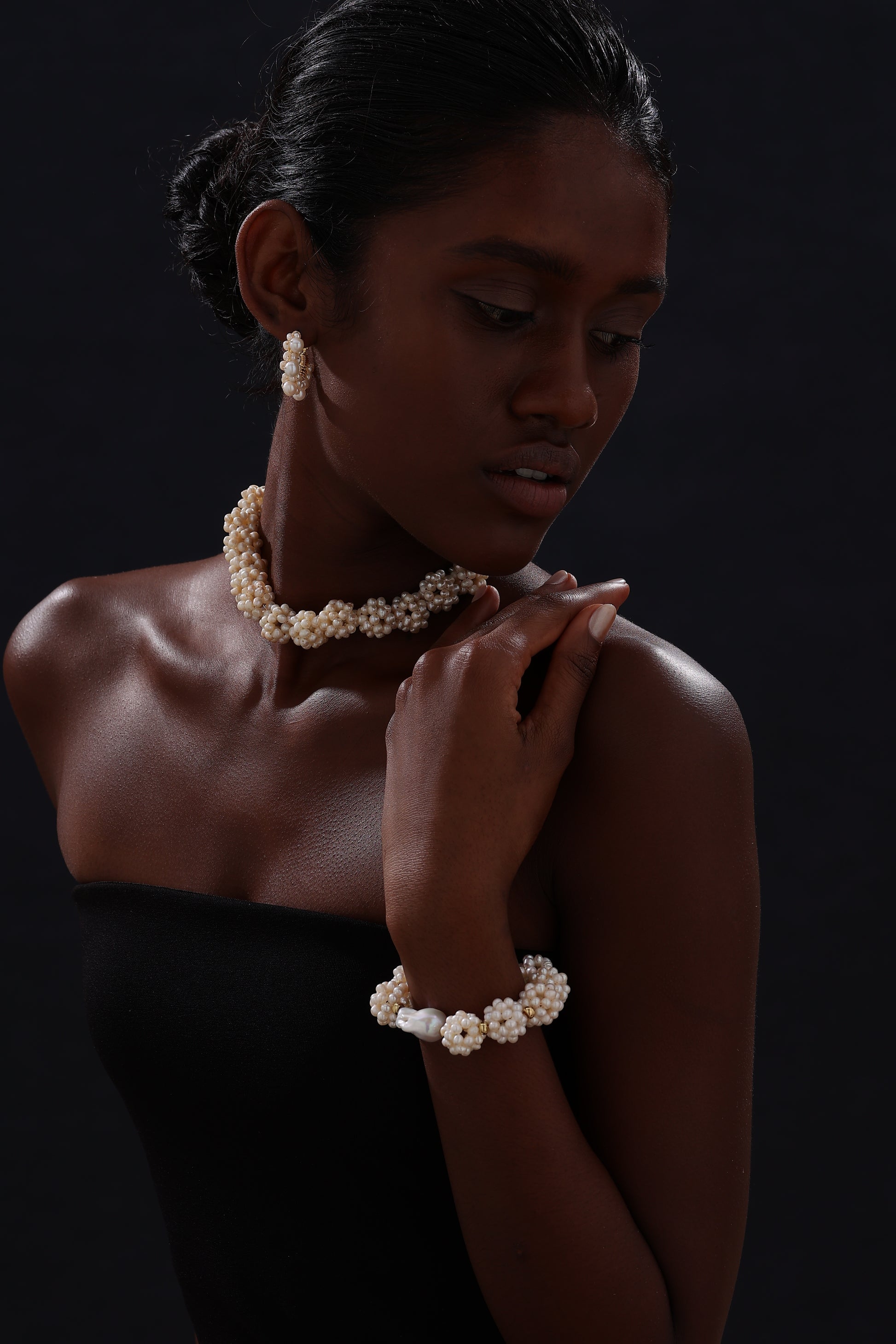 Flower Garden Freshwater Pearl Choker - Necklace - ONNNIII