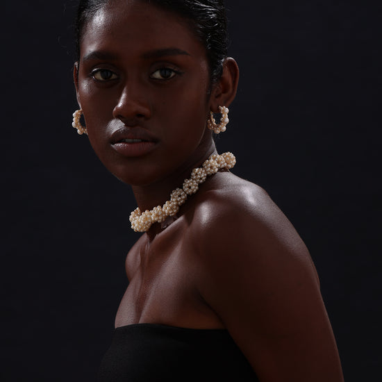 Flower Garden Freshwater Pearl Choker - Necklace - ONNNIII