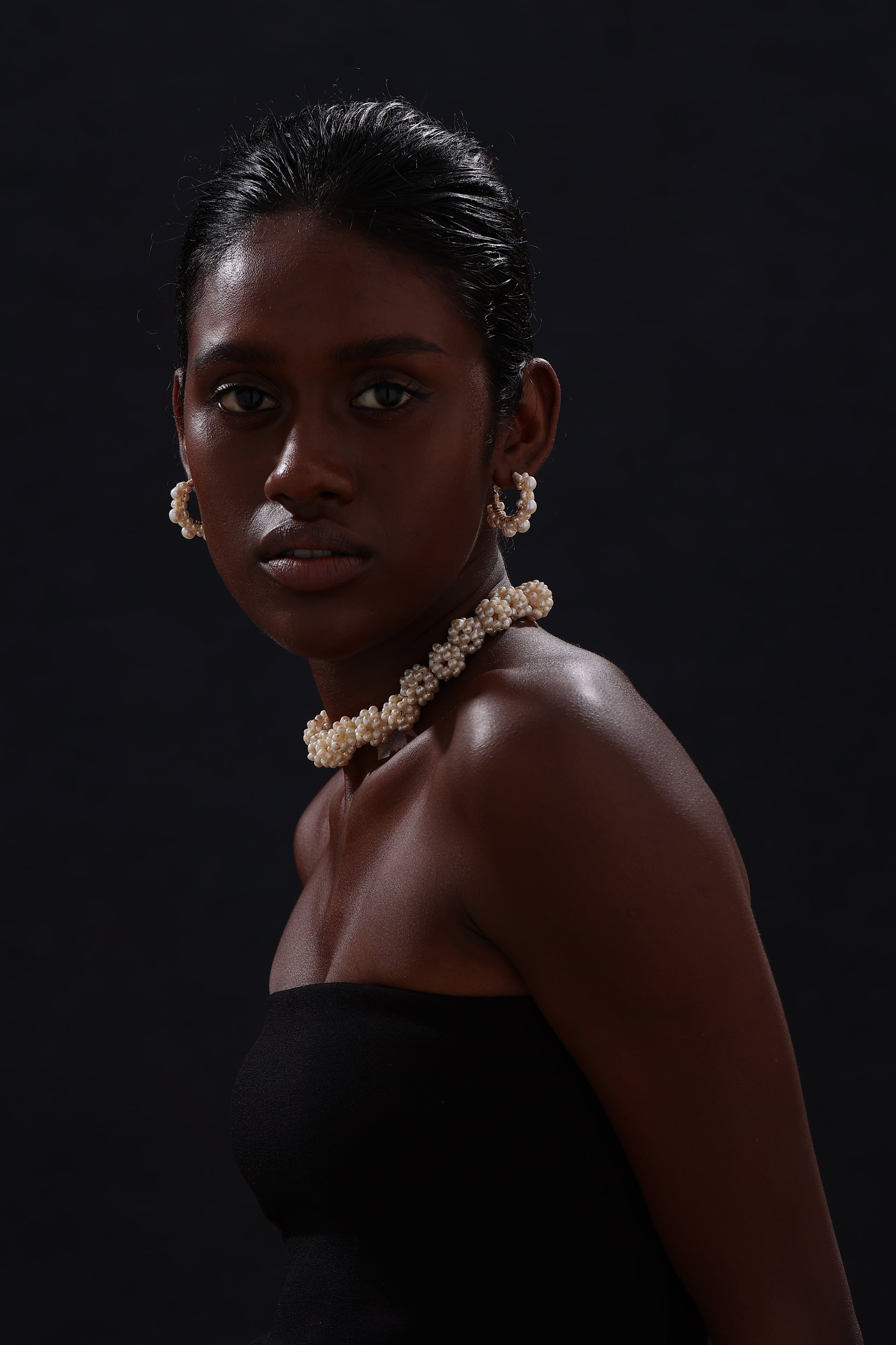 Flower Garden Freshwater Pearl Choker - Necklace - ONNNIII