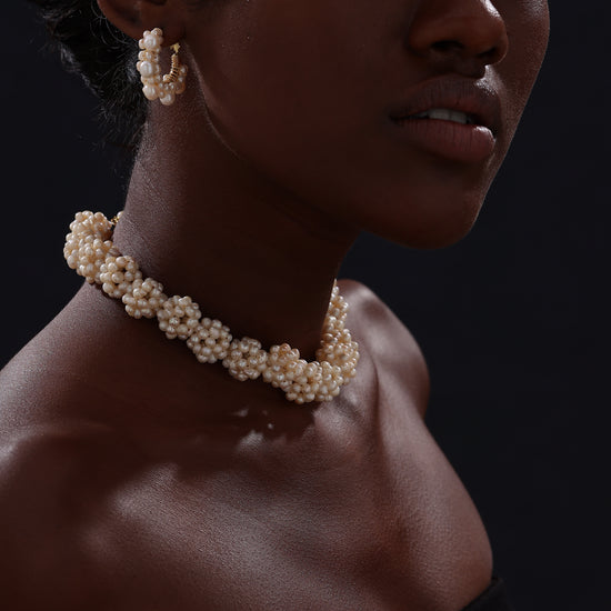 Freshwater Pearl Hoop Earrings - Earrings - ONNNIII