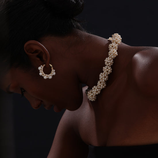 Flower Garden Freshwater Pearl Choker - Necklace - ONNNIII