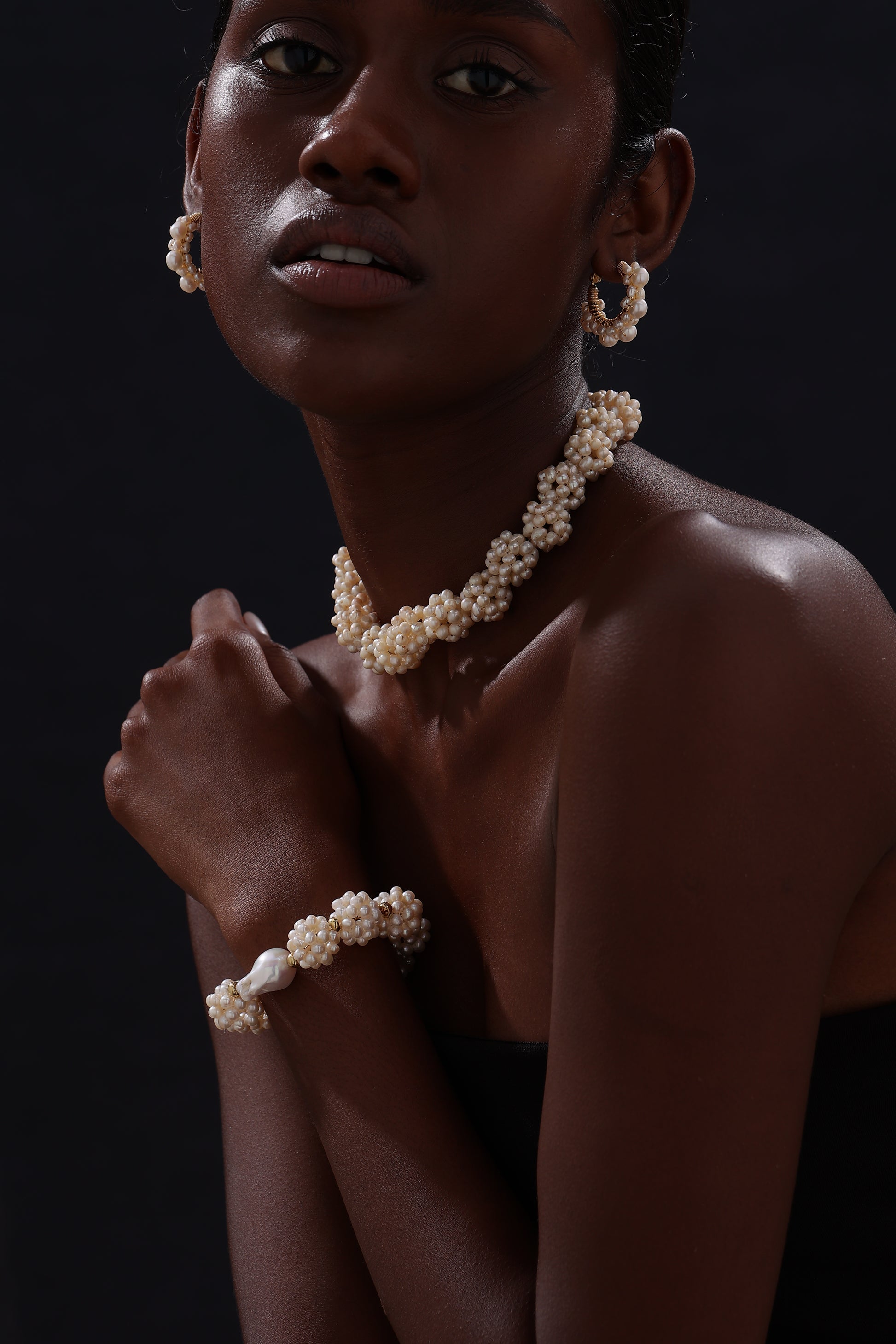 Flower Garden Freshwater Pearl Choker - Necklace - ONNNIII