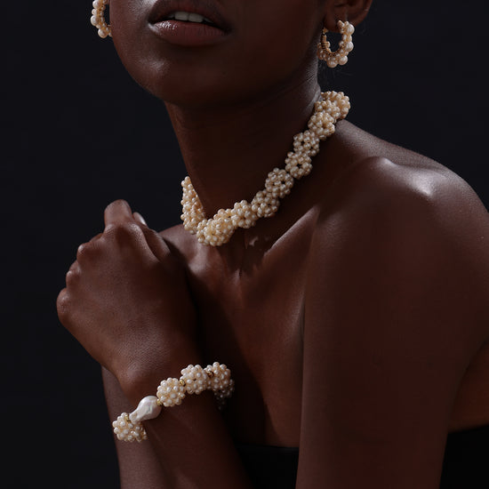 Freshwater Pearl Hoop Earrings - Earrings - ONNNIII
