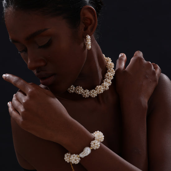 Flower Garden Freshwater Pearl Choker - Necklace - ONNNIII