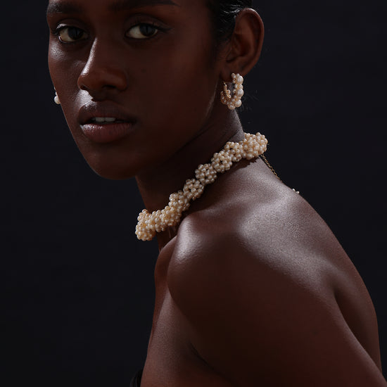 Freshwater Pearl Hoop Earrings - Earrings - ONNNIII