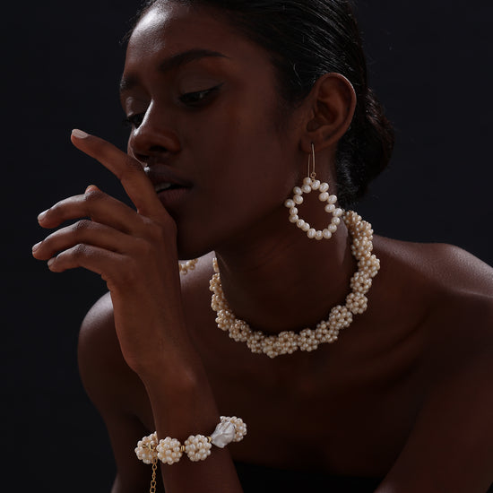 Freshwater Pearl Wire Hook Earrings - Earrings - ONNNIII