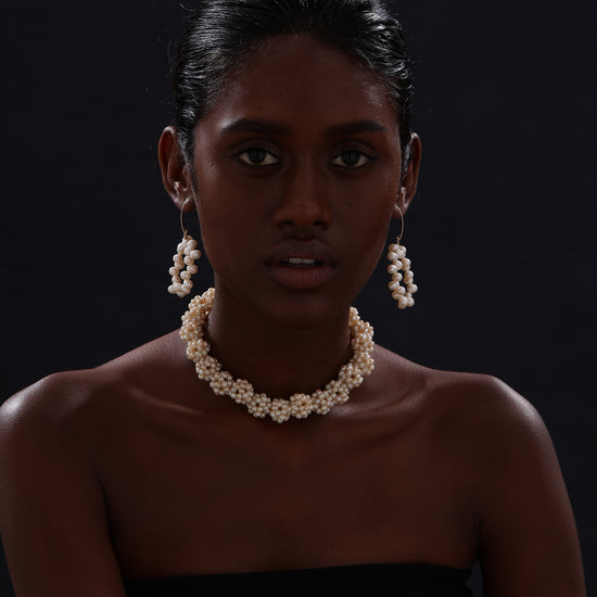 Flower Garden Freshwater Pearl Choker - Necklace - ONNNIII