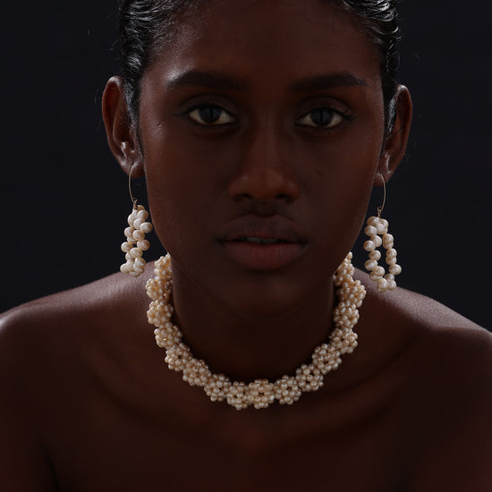 Flower Garden Freshwater Pearl Choker - Necklace - ONNNIII