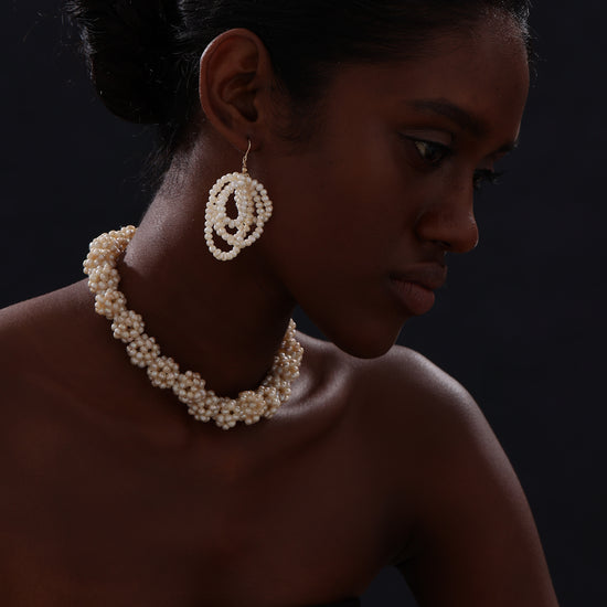 Flower Garden Freshwater Pearl Choker - Necklace - ONNNIII