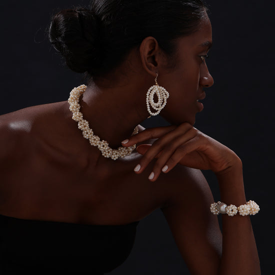 Flower Garden Freshwater Pearl Choker - Necklace - ONNNIII