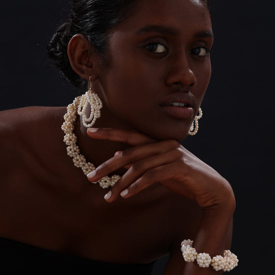 Flower Garden Freshwater Pearl Choker - Necklace - ONNNIII