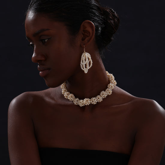 Flower Garden Freshwater Pearl Choker - Necklace - ONNNIII
