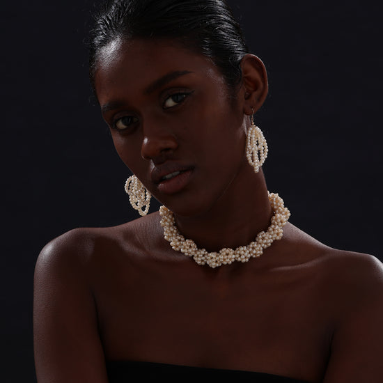 Flower Garden Freshwater Pearl Choker - Necklace - ONNNIII