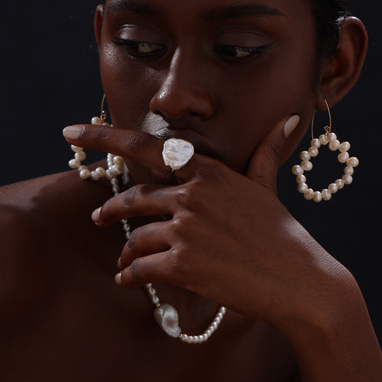 Baroque Pearl Open Ring - Ring - ONNNIII