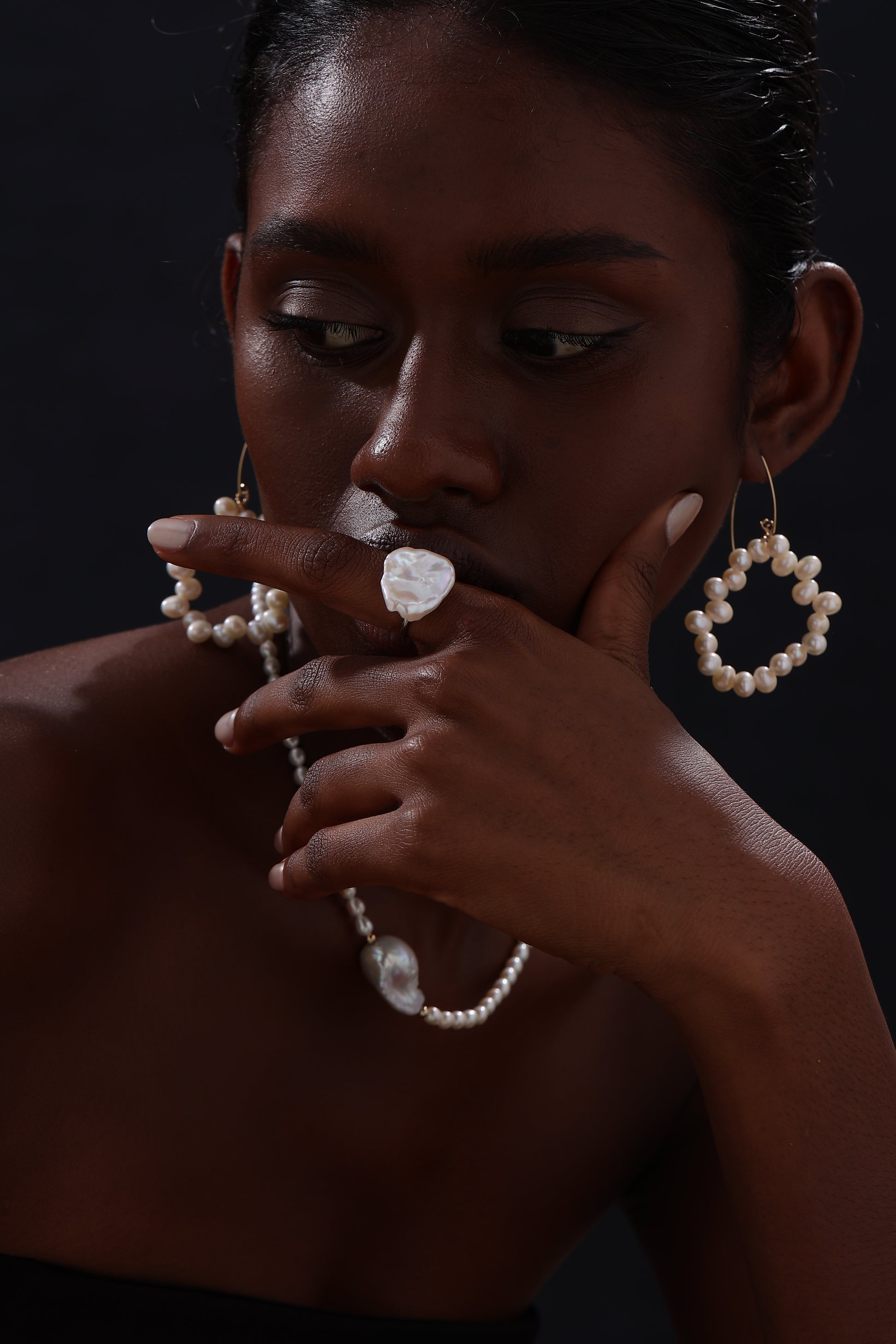 Baroque Pearl Open Ring - Ring - ONNNIII