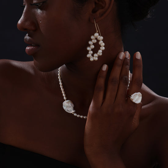 Baroque Pearl Open Ring - Ring - ONNNIII