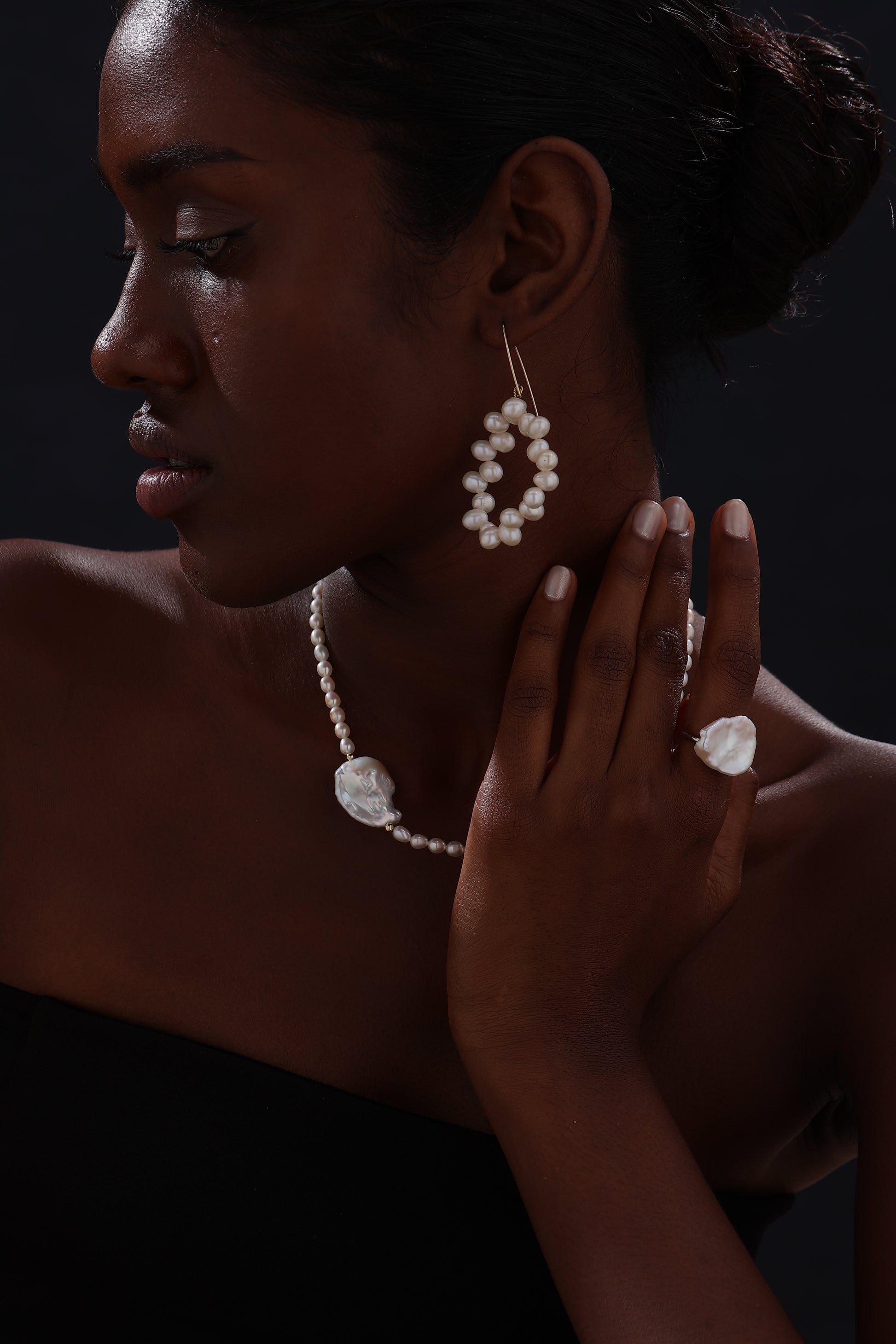 Baroque Pearl Open Ring - Ring - ONNNIII