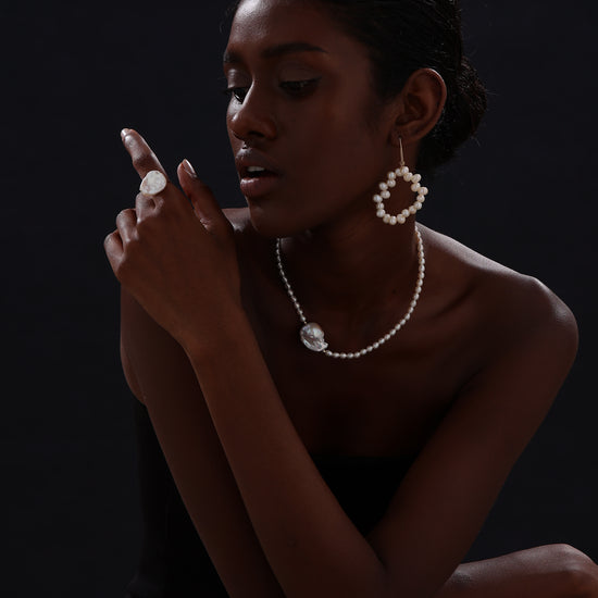 Baroque Pearl Open Ring - Ring - ONNNIII