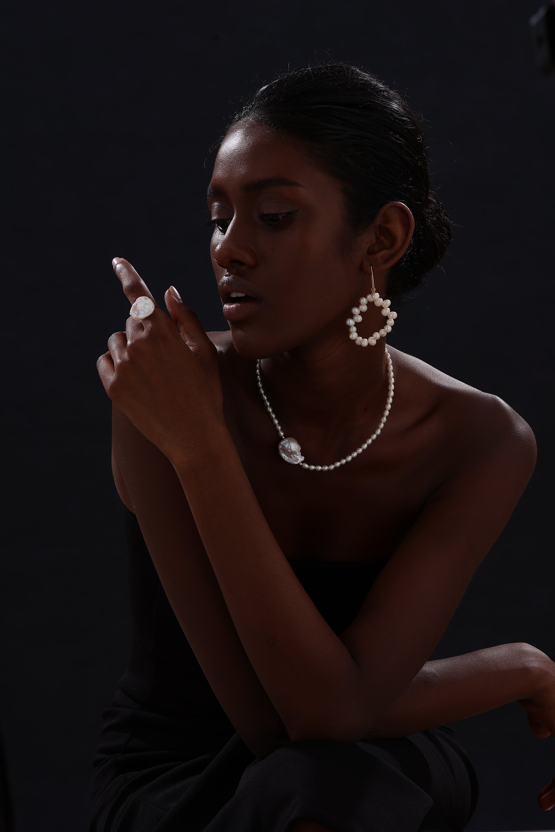Baroque Pearl Open Ring - Ring - ONNNIII