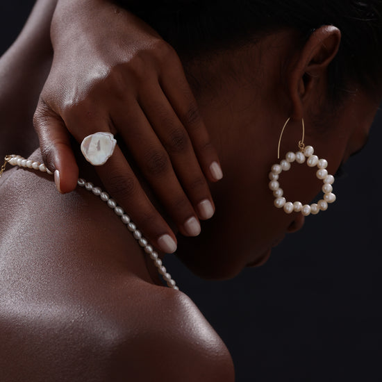 Baroque Pearl Open Ring - Ring - ONNNIII