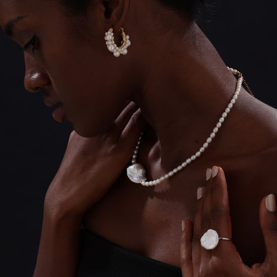 Baroque Pearl Open Ring - Ring - ONNNIII