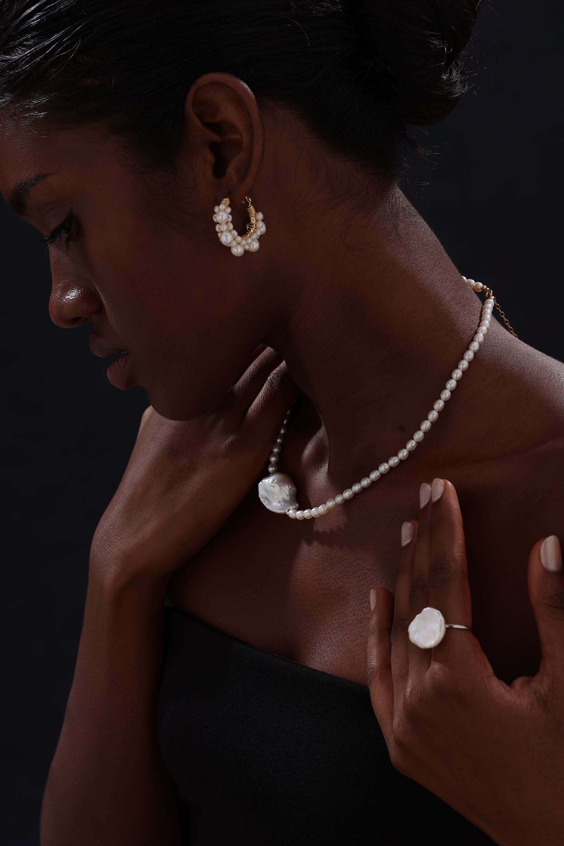 Baroque Pearl Open Ring - Ring - ONNNIII