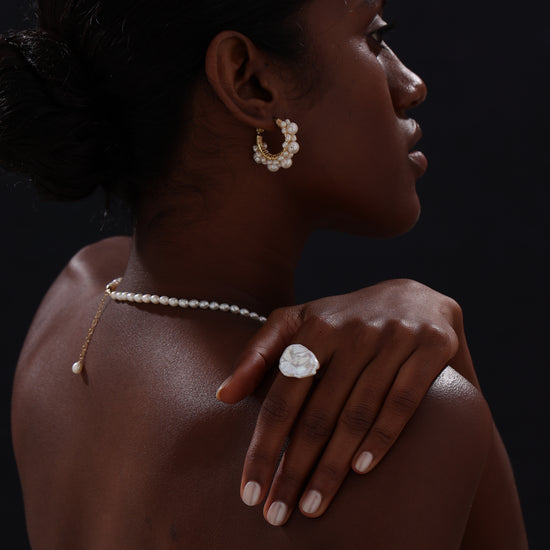 Baroque Pearl Open Ring - Ring - ONNNIII
