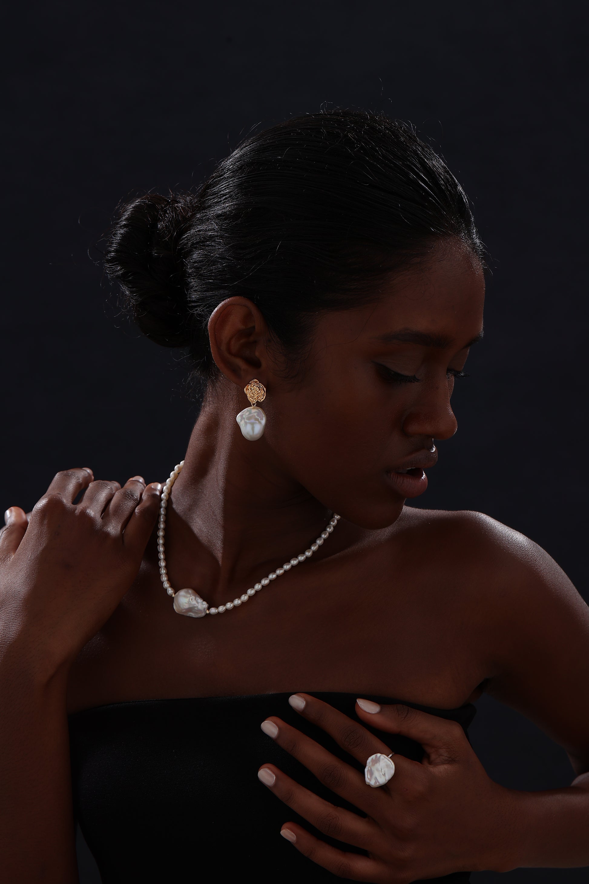 Baroque Pearl Open Ring - Ring - ONNNIII