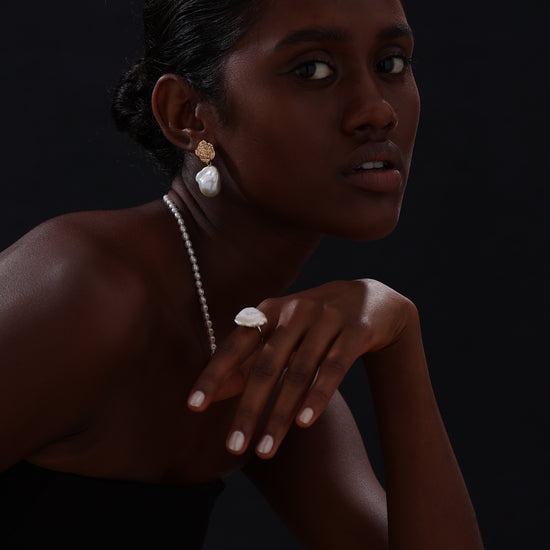 Baroque Pearl Open Ring - Ring - ONNNIII