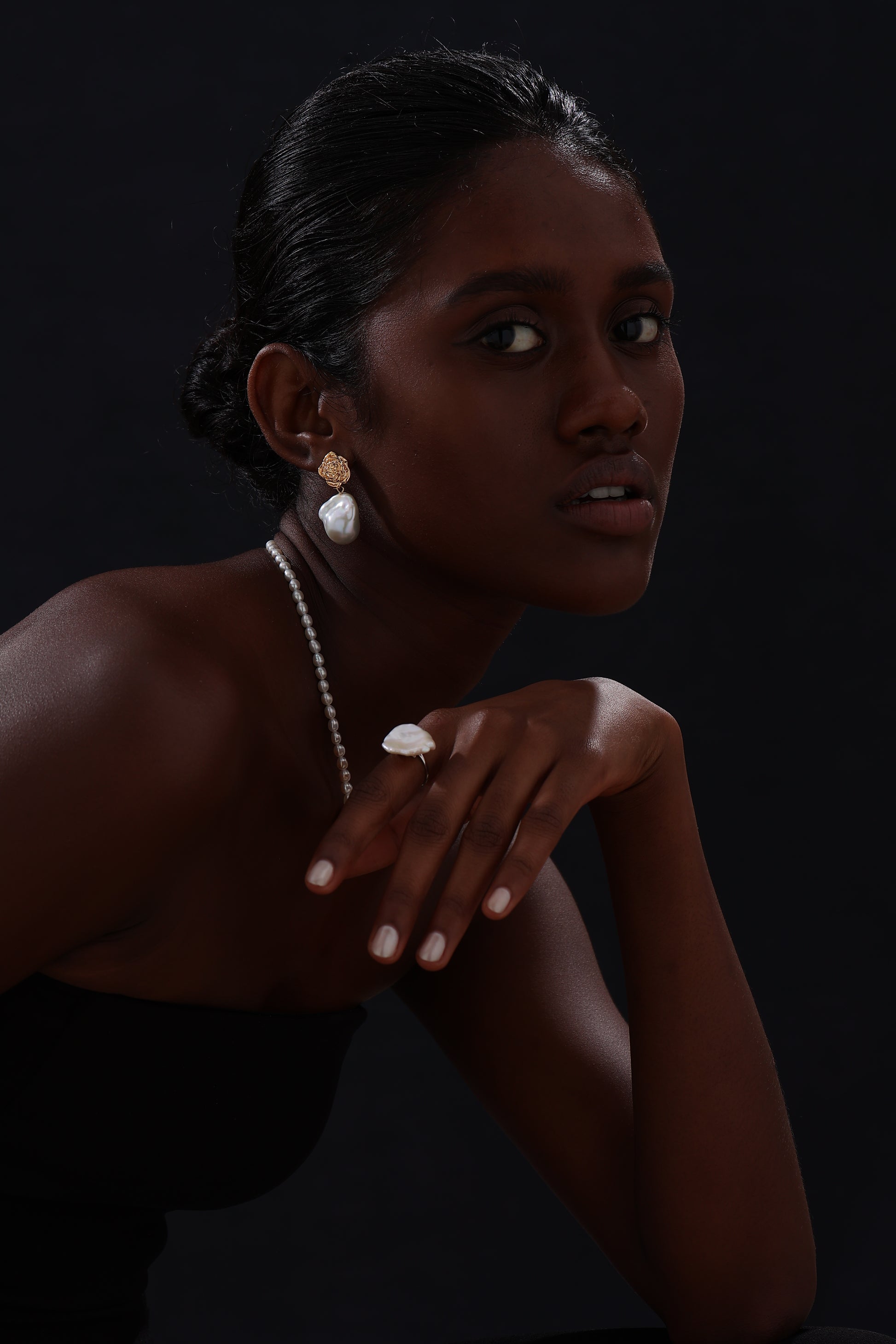 Baroque Pearl Open Ring - Ring - ONNNIII