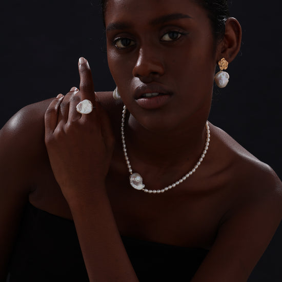 Baroque Pearl Open Ring - Ring - ONNNIII
