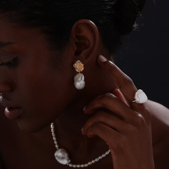 Baroque Pearl Open Ring - Ring - ONNNIII