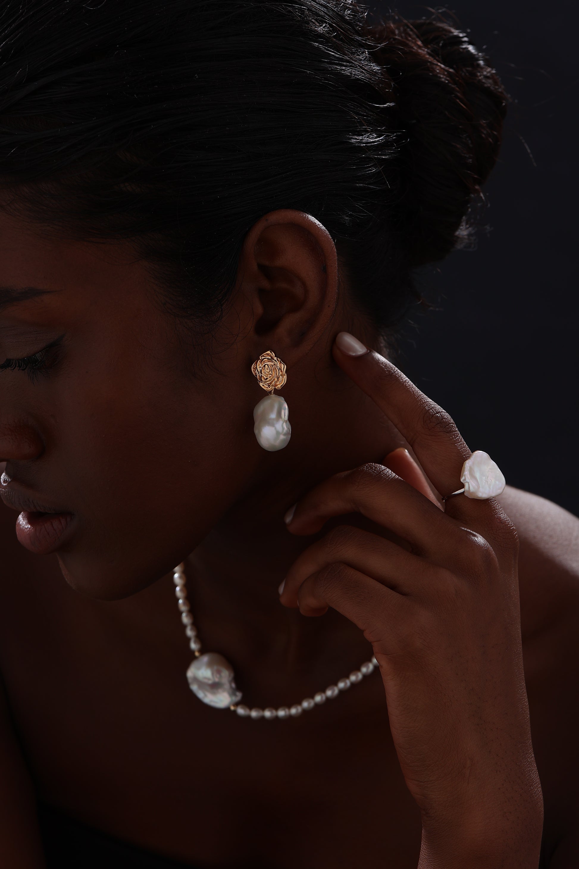 Baroque Pearl Open Ring - Ring - ONNNIII